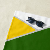 緑の金ゴールドまたはANY色のバレーボパーソナライズされたール ビーチタオル (インサイチュ)