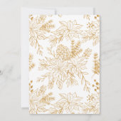 緑の金ゴールドエレガントフォトクリスマス シーズンカード (裏面)