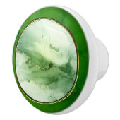 緑の金ゴールドカスタム抽象芸術写真 セラミックノブ (右)