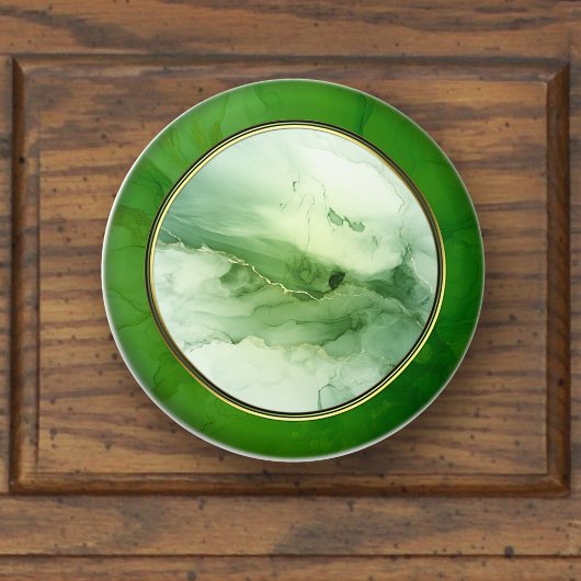 緑の金ゴールドカスタム抽象芸術写真 セラミックノブ