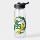 緑の金ゴールドガーリーバレーチームの色 ウォーターボトル (左面)