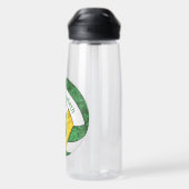 緑の金ゴールドガーリーバレーチームの色 ウォーターボトル (背面)