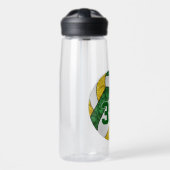 緑の金ゴールドガーリーバレーチームの色 ウォーターボトル (正面)