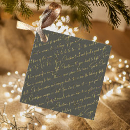 緑の金ゴールドクリスマスタイポグラフィパターン36 ID1009 フェイバータグ