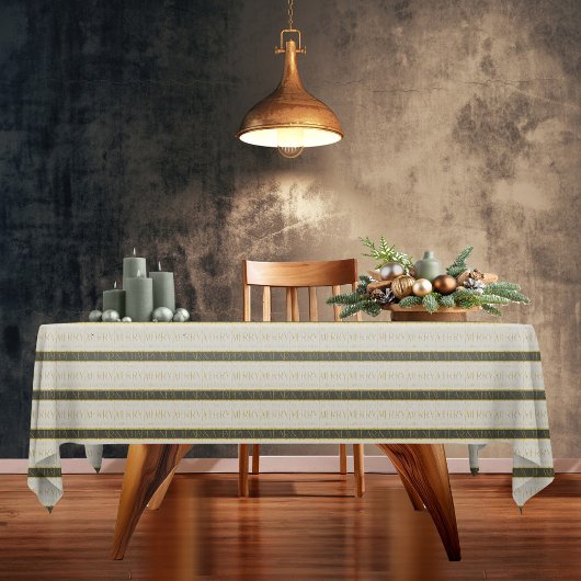 緑の金ゴールドクリスマスパターン#35 ID1009 テーブルクロス