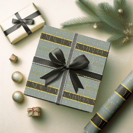 緑の金ゴールドクリスマスパターン#35b ID1009 ラッピングペーパー