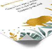 緑の金ゴールドサファリいくつゲームのサイン ポスター (角)