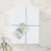 緑の金ゴールドサファリジャングルアニマルベビシャワー ギフトタグ (より糸付き)