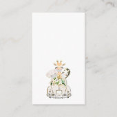 緑の金ゴールドサファリベビーシャワーディスプレイシャワー エンクロージャーカード (裏面)