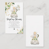 緑の金ゴールドサファリベビーシャワーディスプレイシャワー エンクロージャーカード (正面/裏面)