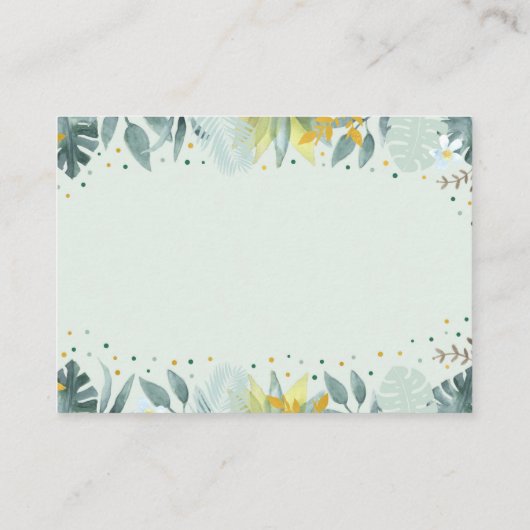 緑の金ゴールドサファリワイルドワン推測ゲーム数 エンクロージャーカード (裏面)