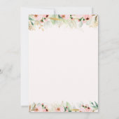 緑の金ゴールドサファリ動物がベビーシャワーで運転 招待状 (裏面)