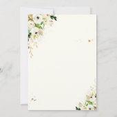 緑の金ゴールドサファリ動物がベビーシャワーで運転 招待状 (裏面)