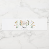 緑の金ゴールドサファリ動物のドライブでベビーシャワー ペットボトルラベル (シングルラベル)