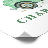 緑の金ゴールドジャングルサファリ動物ベビーシャワーSi ポスター (角)