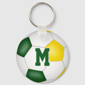 緑の金ゴールドチームのギフト女の子の男の子スポーツ キーホルダー (裏面)