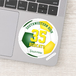 緑の金ゴールドチームは男の子の女の子をサッカー シール