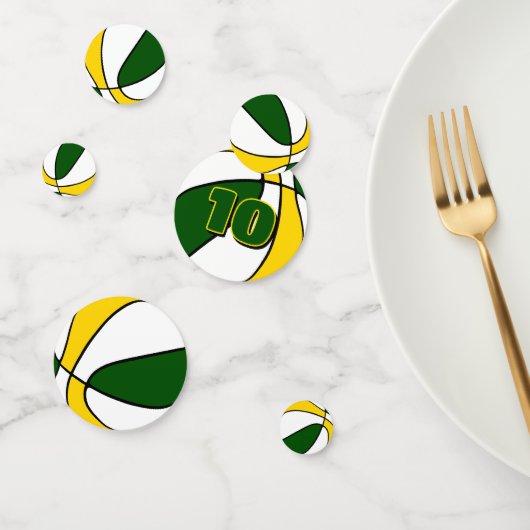 緑の金ゴールドチームカラーバスケットボールパーティー コンフェッティ (グループ)