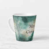 緑の金ゴールドツリークリスマス カフェラテマグ (左アングル)