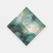 緑の金ゴールドツリー スタンダードランチョンナプキン (角)