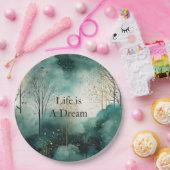 緑の金ゴールドツリー ペーパープレート (パーティー)