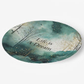 緑の金ゴールドツリー ペーパープレート (アングル)