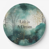 緑の金ゴールドツリー ペーパープレート (正面)