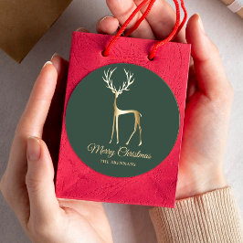 緑の金ゴールドトナディアクリスマスミニマエレガントリスト ラウンドシール