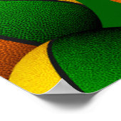 緑の金ゴールドバスケットチームカラーパーティー歓迎 ポスター (角)