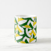 緑の金ゴールドバレーボールチームの色のギフト コーヒーマグカップ (中央)