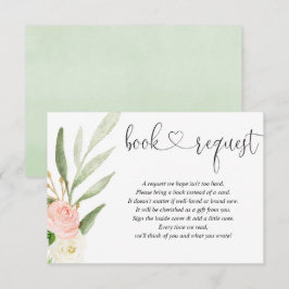 緑の金ゴールドピンクの本のリクエスト本ベビーenc エンクロージャーカード