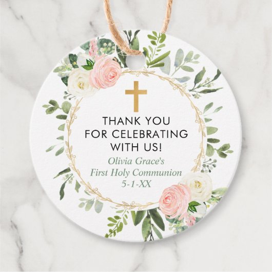 緑の金ゴールドピンクエレガントの最初の共産主義の洗礼 フェイバータグ (正面)