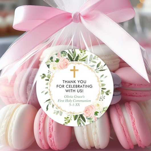 緑の金ゴールドピンクエレガントの最初の共産主義の洗礼 ラウンドシール
