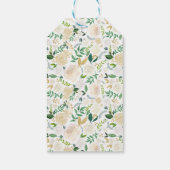 緑の金ゴールドフレームフローラ結婚式の引き出物ありがとう ギフトタグ (裏面)