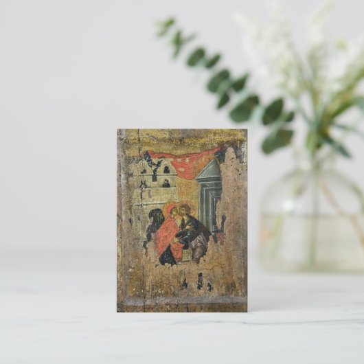 緑の金ゴールドフレーム結婚オーソドックス祈りの言葉カード プレイスカード (スタンド正面)