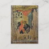 緑の金ゴールドフレーム結婚オーソドックス祈りの言葉カード プレイスカード (正面)