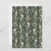 緑の金ゴールドフローラアーチ1フォトクリスマスカード シーズンカード (裏面)