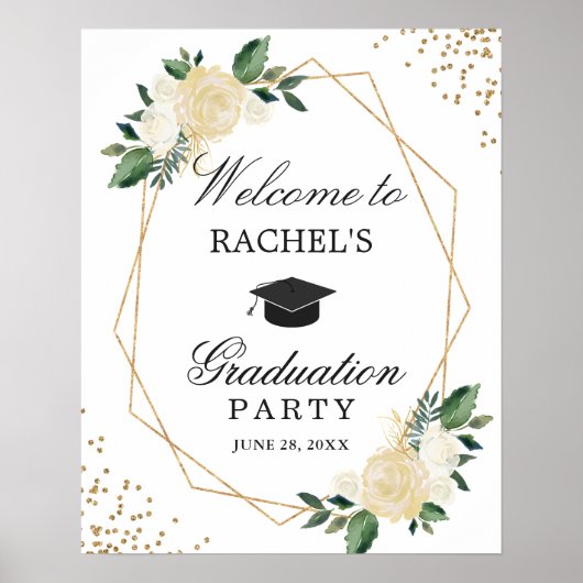 緑の金ゴールドフローラ卒業パーティーへようこそ ポスター (正面)