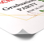 緑の金ゴールドフローラ卒業パーティーへようこそ ポスター (角)