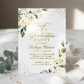 緑の金ゴールドフローラ看護学校卒業 箔招待状