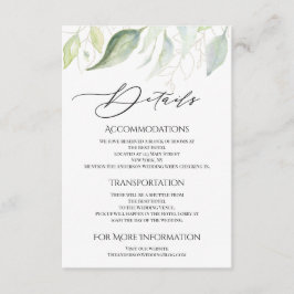 緑の金ゴールドボタニカル葉ホテル宿泊施設 エンクロージャーカード