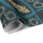 緑の金ゴールドボホロセッテマンダラ ラッピングペーパー (ロールコーナー)