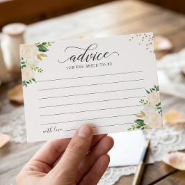 緑の金ゴールドモダンフローラワードのアドバイスカード ポストカード