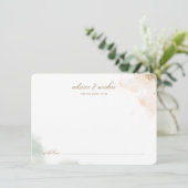 緑の金ゴールドユーカリアドバイス&ウィッシュ・フォー・ブライド 招待状 (スタンド正面)