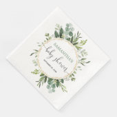 緑の金ゴールドユーカリリースベビーシャワー (コーナー)