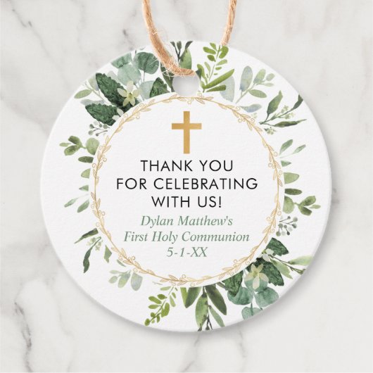 緑の金ゴールドユーカリ最初の共産主義の洗礼 フェイバータグ (正面)