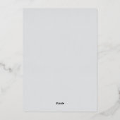 緑の金ゴールド初の聖餐式 箔招待状 (裏面)