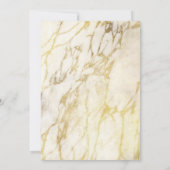 緑の金ゴールド大理石の幾何学的なキンセアニラ 招待状 (裏面)