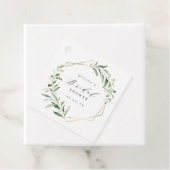 緑の金ゴールド幾何学的サンキューブライダルシャワー フェイバータグ (インサイチュ)