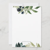 緑の金ゴールド幾何学的モダンブライダルシャワー 招待状 (裏面)